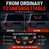 Generation 2 LED Demon Eyes before and after installation