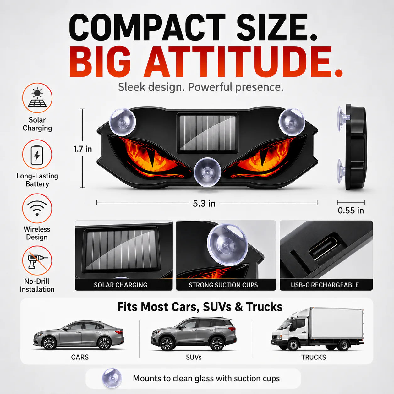 Generation 2 Demon Eyes dimensions charging and fit details