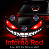 Generation 3 Inferno Red grinning Demon Eyes installed on a rear window